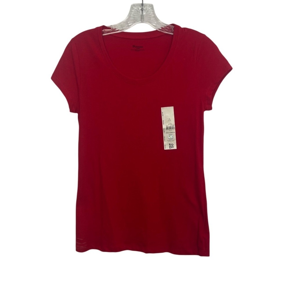 No Boundaries Scoop Neck Tee Tshirt Medium Red New Casual Activewear